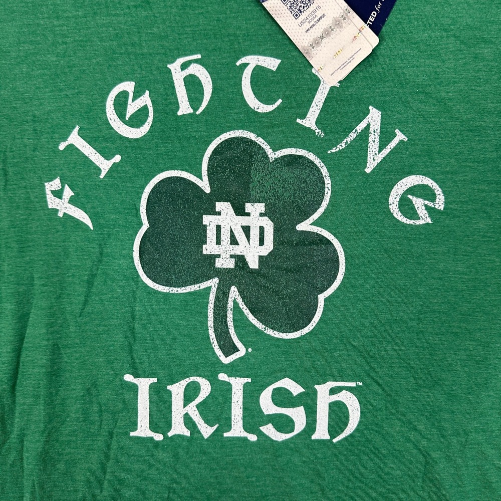 NWT Fanatics Notre Dame Fighting Irish NCAA Men's Size Large Green T-Shirt - Picture 7 of 8